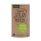 Pea and rice protein isolate, banana-vanilla flavor, lactose-free gluten-free organic 400 g - PURASANA